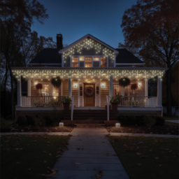 Eagle Connect Warm White LED Black Icicle Light 10m - Size: 51 x 50 x 27cm - Wilko - thumbnail 7