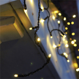 Eagle Connect Warm White LED Black Icicle Light 10m - Size: 51 x 50 x 27cm - Wilko - thumbnail 1