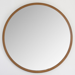 Yearn Bronze Classic Round Wall Mirror 90cm - Brown - Wilko - thumbnail 3