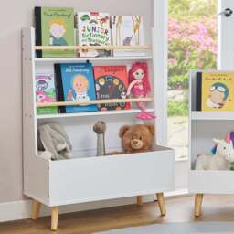 Liberty House Toys 3 Shelf Kids Bookcase - Size: 32 x 68 x 90cm - White - Wilko - thumbnail 1
