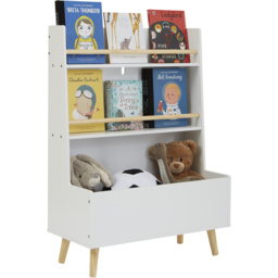 Liberty House Toys 3 Shelf Kids Bookcase - Size: 32 x 68 x 90cm - White - Wilko - thumbnail 4