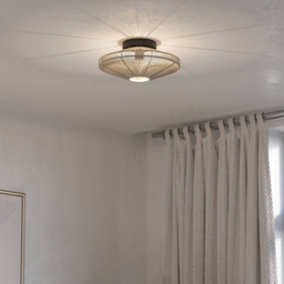 EGLO Midsumer Timeless Fabric Ceiling Light - Size: 17.5 x 38 x 17.5cm - Black - Wilko - thumbnail 4