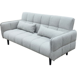 DS Living Bello 2 Seater Silver Fabric Sofa Bed - Wilko - thumbnail 3