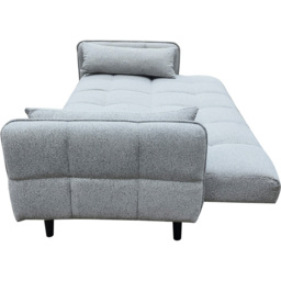 DS Living Bello 2 Seater Silver Fabric Sofa Bed - Wilko - thumbnail 4