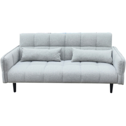 DS Living Bello 2 Seater Silver Fabric Sofa Bed - Wilko - thumbnail 7