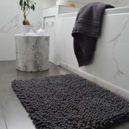 Allure Bath Fashions Jumbo Luxury Charcoal Grey Deep Pile Non-Slip Bobble Bath Mat 50 x 70cm - Wilko - thumbnail 3