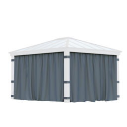 Palram Canopia Dallas 3.6 x 4.2m Gazebo Curtain 4 Pack - Size: 0.1 x 409 x 212cm - Grey - Wilko - thumbnail 1