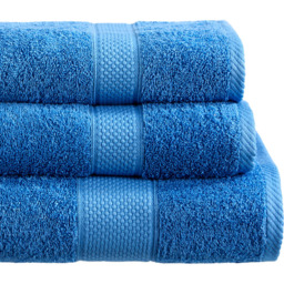 Imperial Hotel Quality Cobalt Combed Cotton Turkish Bath Mat - Size: 50 x 80 x 4cm - Blue - Wilko - thumbnail 3