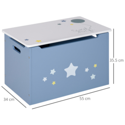 Playful Haven Blue Kids Storage Chest - Size: 55 x 34 x 35.5cm - Wilko - thumbnail 7