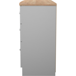 Crowndale Sussex 6 Drawer Grey Ash and Bardolino Oak Wide Chest of Drawers Ready Assembled - Grey Ash & Bardolino Oak - Wilko - thumbnail 5