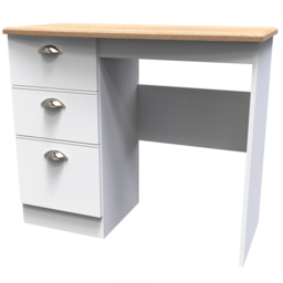Crowndale Victoria 3 Drawer White Ash and Oak Computer Desk - Size: 41.5 x 95 x 79.5cm - Wilko - thumbnail 5