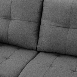 Home Detail Victoria 3 Seater Dark Grey Fabric Sofa Bed - Wilko - thumbnail 5