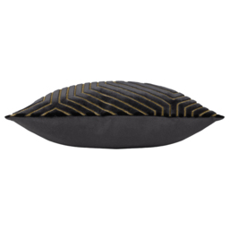 Paoletti Evoke Black Cut Velvet Cushion - Size: 45 x 45 cm - Wilko - thumbnail 5