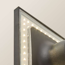ValueLights Chad Matte Black Backlit Circle LED Outdoor Wall Light - Size: 5.8 x 15 x 15cm - Wilko - thumbnail 7