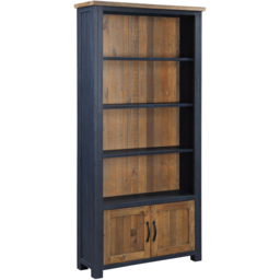 Baumhaus Splash of Blue 2 Door 4 Shelf Open Bookcase - Wilko - thumbnail 3