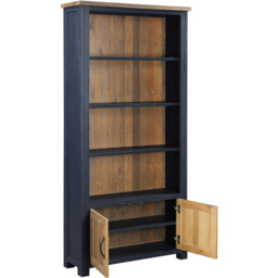 Baumhaus Splash of Blue 2 Door 4 Shelf Open Bookcase - Wilko - thumbnail 4