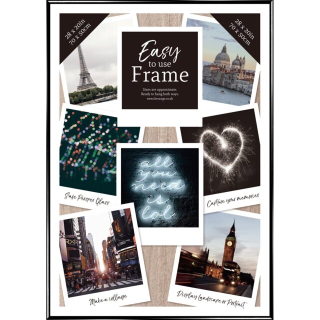 Easy To Use Frame - Black/28 x 20 inch - Wilko - image 1
