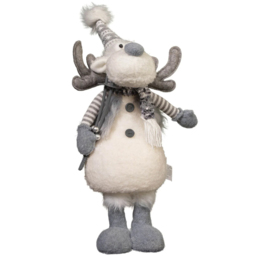 Samuel Alexander Light Up Grey Standing Reindeer Christmas Decoration - Size: 56 x 18 x 12cm - Wilko - thumbnail 1