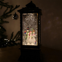 Premier Glitter Christmas Snowman Scene LED Lantern Water Spinner 27cm - Size: 27 x 27 x 10cm - n/a - Wilko - thumbnail 7