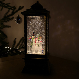 Premier Glitter Christmas Snowman Scene LED Lantern Water Spinner 27cm - Size: 27 x 27 x 10cm - n/a - Wilko - thumbnail 6