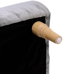 Living and Home Light Grey Velvet Buttoned Footstool - Wilko - thumbnail 6