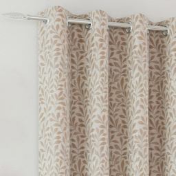 Enhanced Living Sherwood Natural Jacquard Leaf Thermal Blackout Eyelet Curtains 168 x 183cm - Size: W 168 x D 183cm - Wilko - thumbnail 3