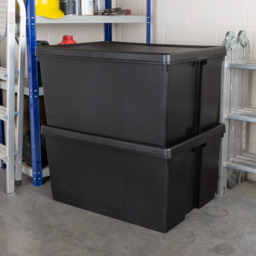 Wham 150L Black Bam Storage Box with Lid 2 Pack - Wilko - thumbnail 3