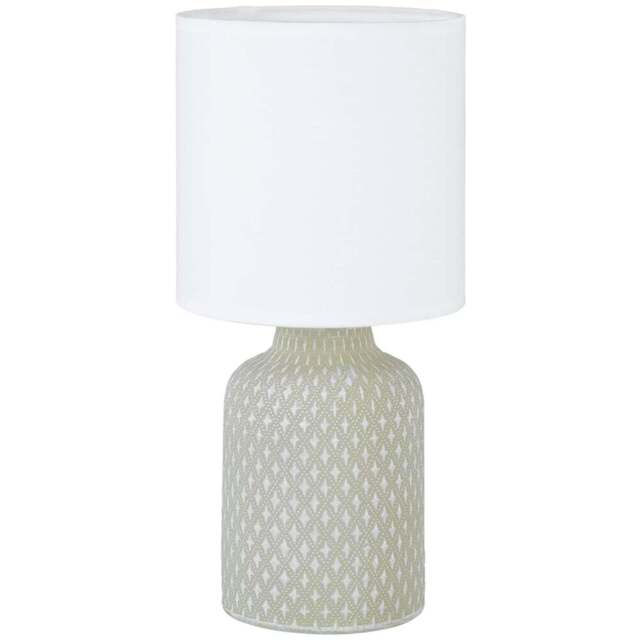 EGLO Bellariva Grey and White Table Lamp - Size: 15.0 x 15.0 x 32.0cm - Wilko