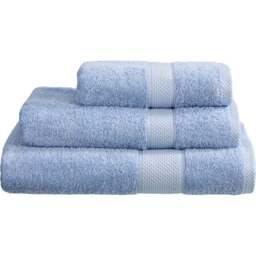 Imperial Hotel Quality Light Blue Combed Cotton Turkish Bath Mat - Size: 50 x 80 x 4cm - Wilko