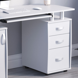 Vida Designs Otley 3 Drawer Computer Desk White - Size: 74 x 120 x 55cm - Wilko - thumbnail 6