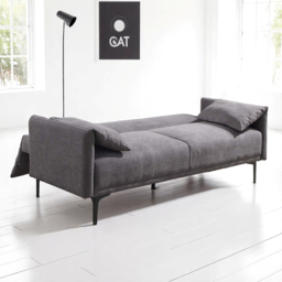 OAT Home Padstow 3 Seater Charcoal Grey Click Clack Sofa Bed - Wilko - thumbnail 4