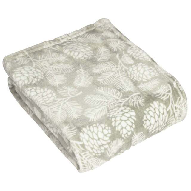 furn. Irwin Stone Woodland Fleece Throw 140 x 180cm - Size: 180 x 140cm - Multi - Wilko - image 1
