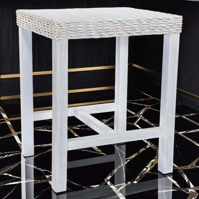 FWStyle Maya White Wash Handmade Bar Table - Size: 100 x 73 x 73cm - Wilko - image 1