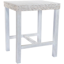 FWStyle Maya White Wash Handmade Bar Table - Size: 100 x 73 x 73cm - Wilko - thumbnail 3