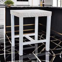FWStyle Maya White Wash Handmade Bar Table - Size: 100 x 73 x 73cm - Wilko - thumbnail 4