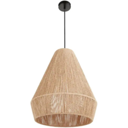 tectake Suri Boho Chic Jute Fibre Pendant Light - Size: 47 x 40.5 x 40.5cm - Nature - Wilko
