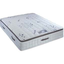 Ametist Crystal Super King 2500 Pocket Sprung Pillow Top Mattress - White - Bedmaster - Wilko