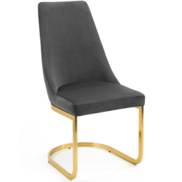 Julian Bowen Vittoria Cantilever Set of 2 Grey Dining Chairs - Wilko - thumbnail 3