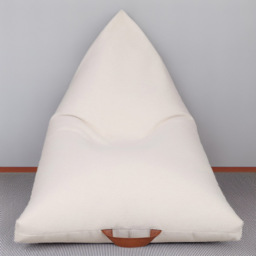 Kaikoo Boucle Triangle Bean Bag with PVC Handle - Cream - Wilko