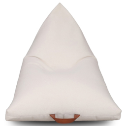 Kaikoo Boucle Triangle Bean Bag with PVC Handle - Cream - Wilko - thumbnail 3