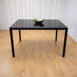 Kosy Koala 4 Seater Glass Faux Leather Dining Set Black - Portland - Wilko - thumbnail 5