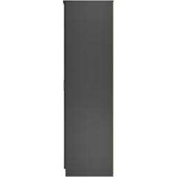 Crowndale Avon 3 Door 2 Drawer Matt Black Mirrored Wardrobe Ready Assembled - Black Matt - Wilko - thumbnail 4