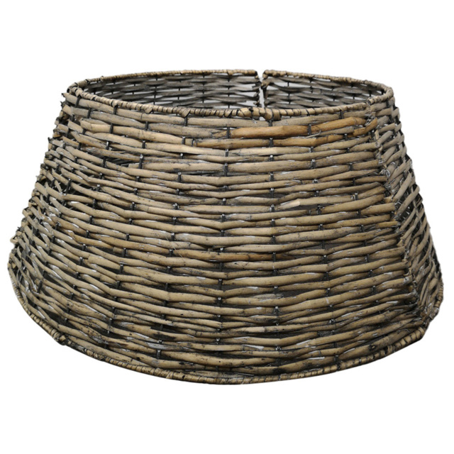 Samuel Alexander KD Medium Natural Willow Wicker Rattan Christmas Tree Skirt 25 x 58cm - Size: 40 x 58 x 58cm - Brown - Wilko - image 1