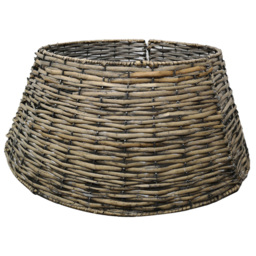 Samuel Alexander KD Medium Natural Willow Wicker Rattan Christmas Tree Skirt 25 x 58cm - Size: 40 x 58 x 58cm - Brown - Wilko