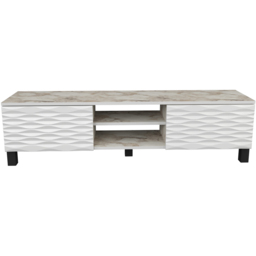 Decorotika Lukas 2 Door 2 White Marble and White TV Unit - Size: 40.3 x 150 x 35cm - Multi - Wilko - thumbnail 7