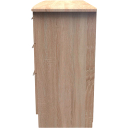 Crowndale Sherwood 6 Drawer Bardolino Oak Wide Midi Chest of Drawers - Brown - Wilko - thumbnail 4