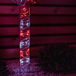 Samuel Alexander 4 Piece 720 Red and White LED Lollipop Christmas Path Light Set - Size: 60 x 27 x 7cm - Red / White - Wilko - thumbnail 6