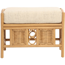Desser Furniture Vale Wicker Athena Plain Light Oak Footstool - Size: 107.0 cm x 81.0 cm x 46.0 cmcm - Brown - Wilko - thumbnail 3