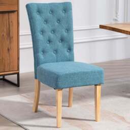 Artemis Home Carrara Set of 2 Teal Pienza Fabric Dining Chairs - Blue - Wilko