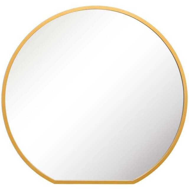 MirrorOutlet The Circulus Gold Framed Circular Wall Mirror 126 x 120cm - Size: 120 x 126cm - Wilko - image 1
